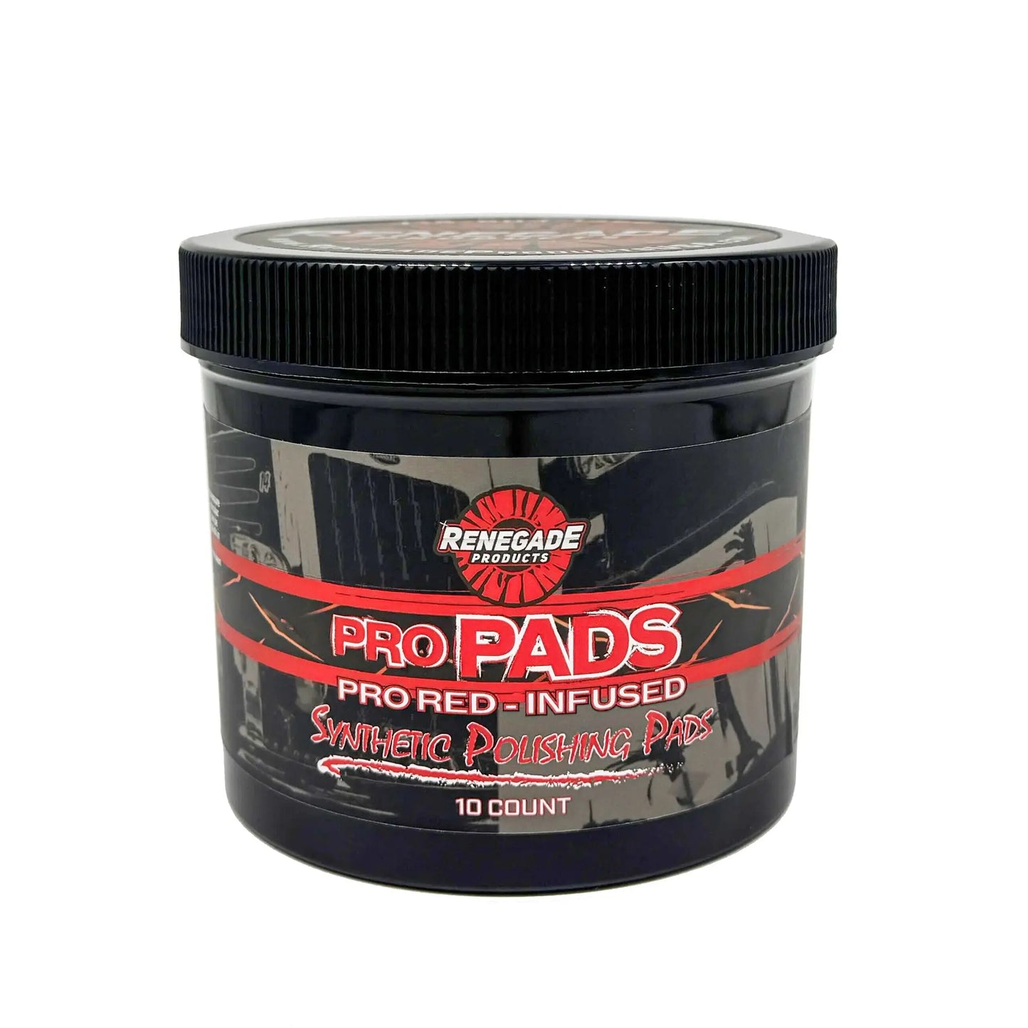 10-Pack Red-Infused Polishing Pads – Synthetic Pro Pads for Aggressive Cutting & Metal Polishing, Heavy Duty Surface Restoration Tools